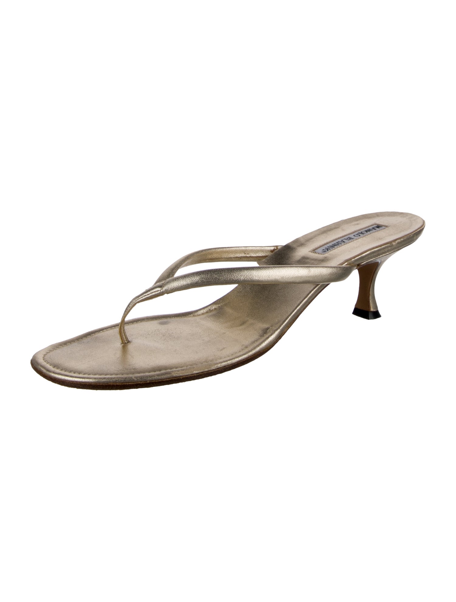 Manolo Blahnik Leather Flip Flops