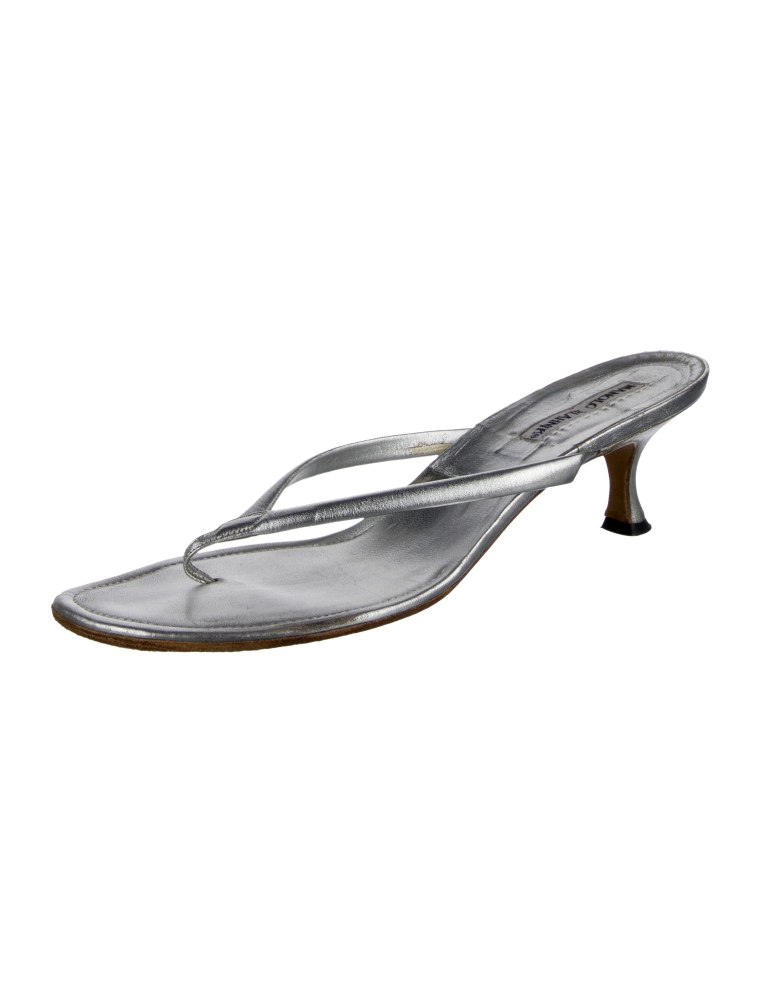 Manolo Blahnik Leather Flip Flops