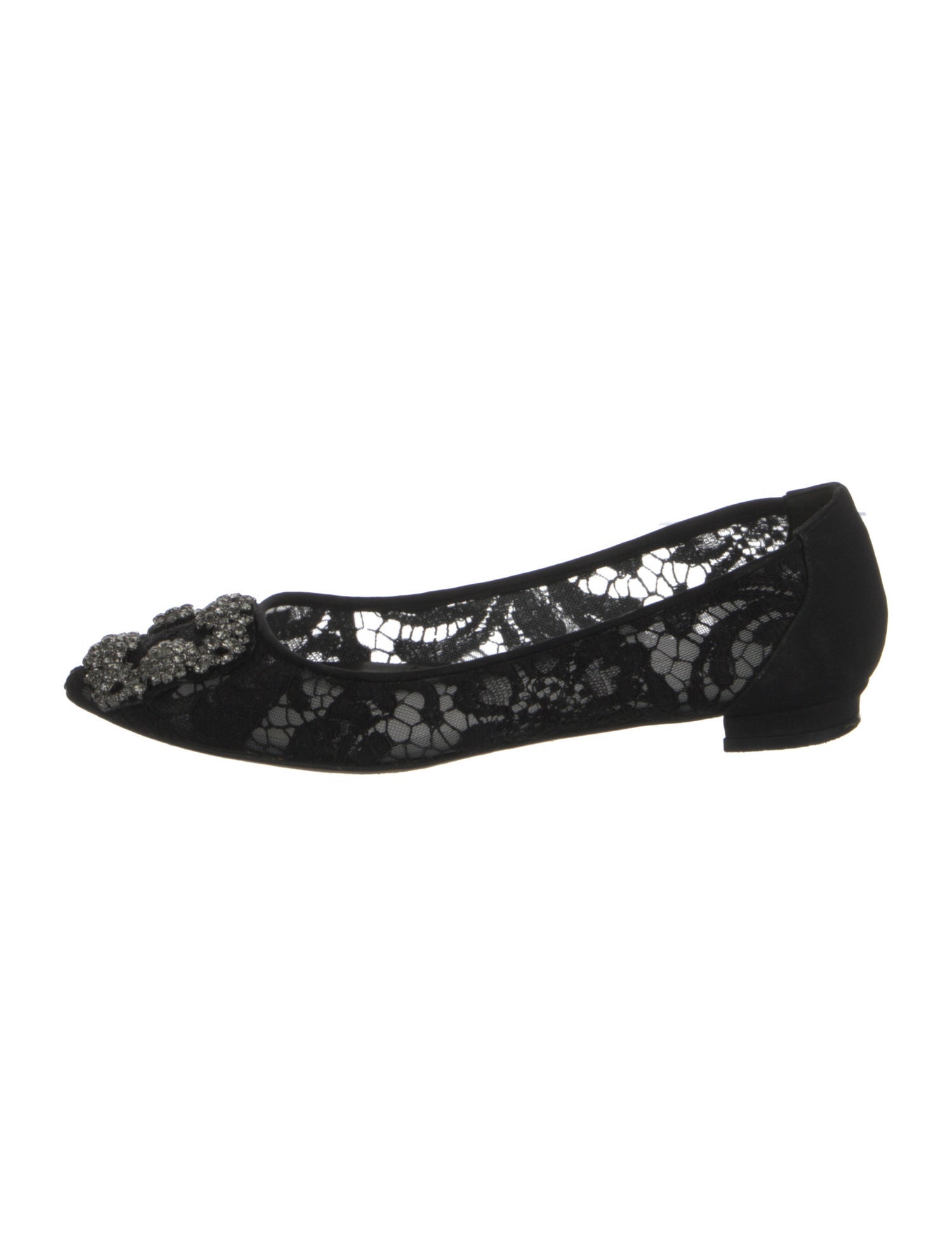 Manolo Blahnik Lace Lace Pattern Flats
