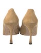 Manolo Blahnik Suede Lasercut Accents Pumps