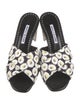 Manolo Blahnik Floral Print Slides
