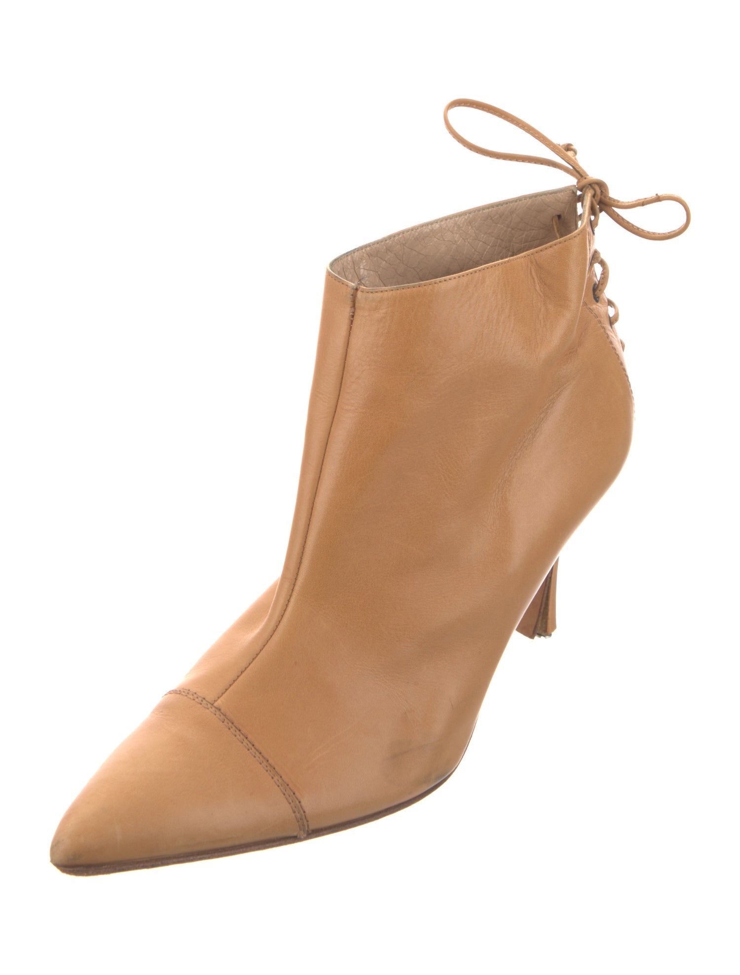 Manolo Blahnik Leather Lace-Up Boots