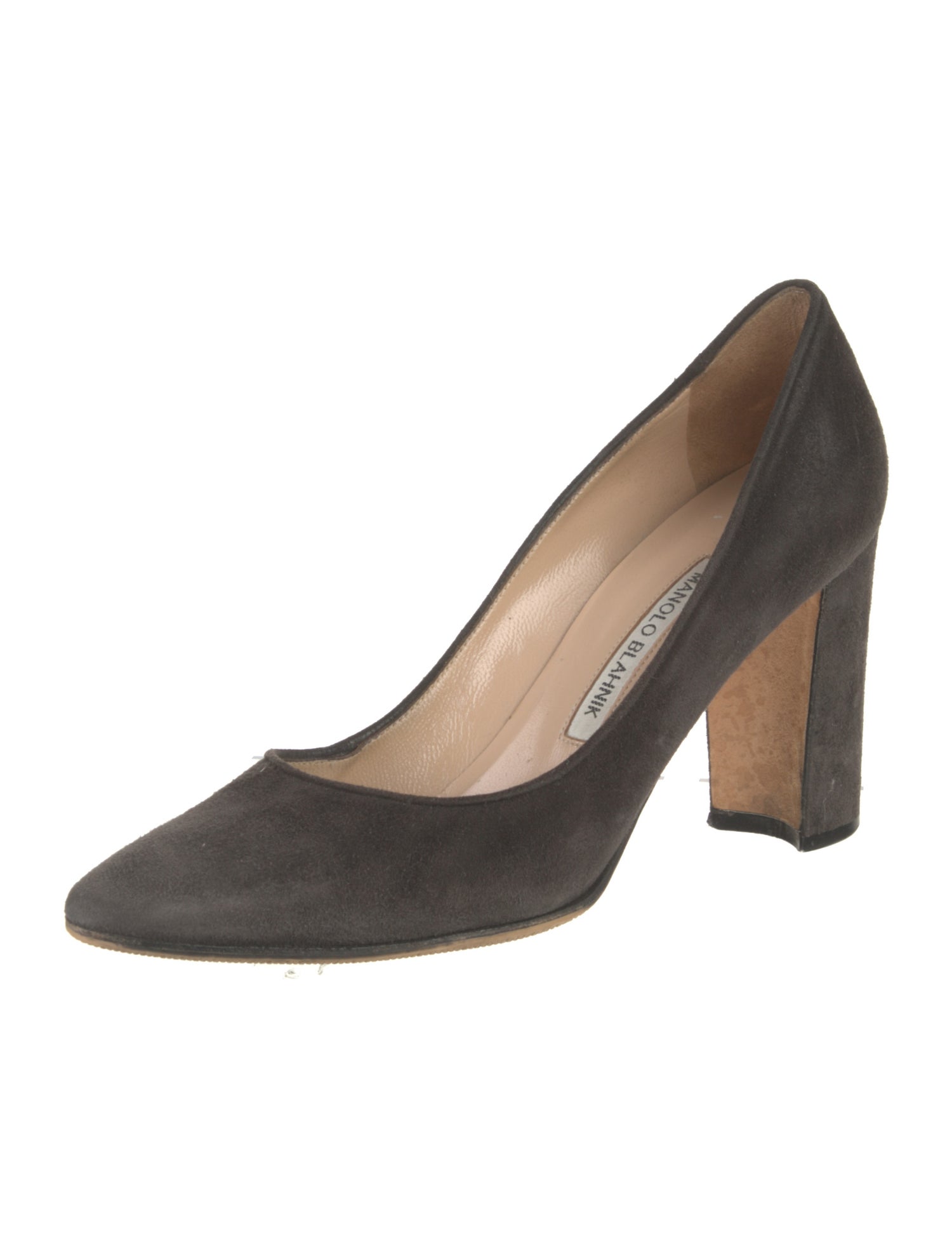 Manolo Blahnik Suede D'Orsay Pumps