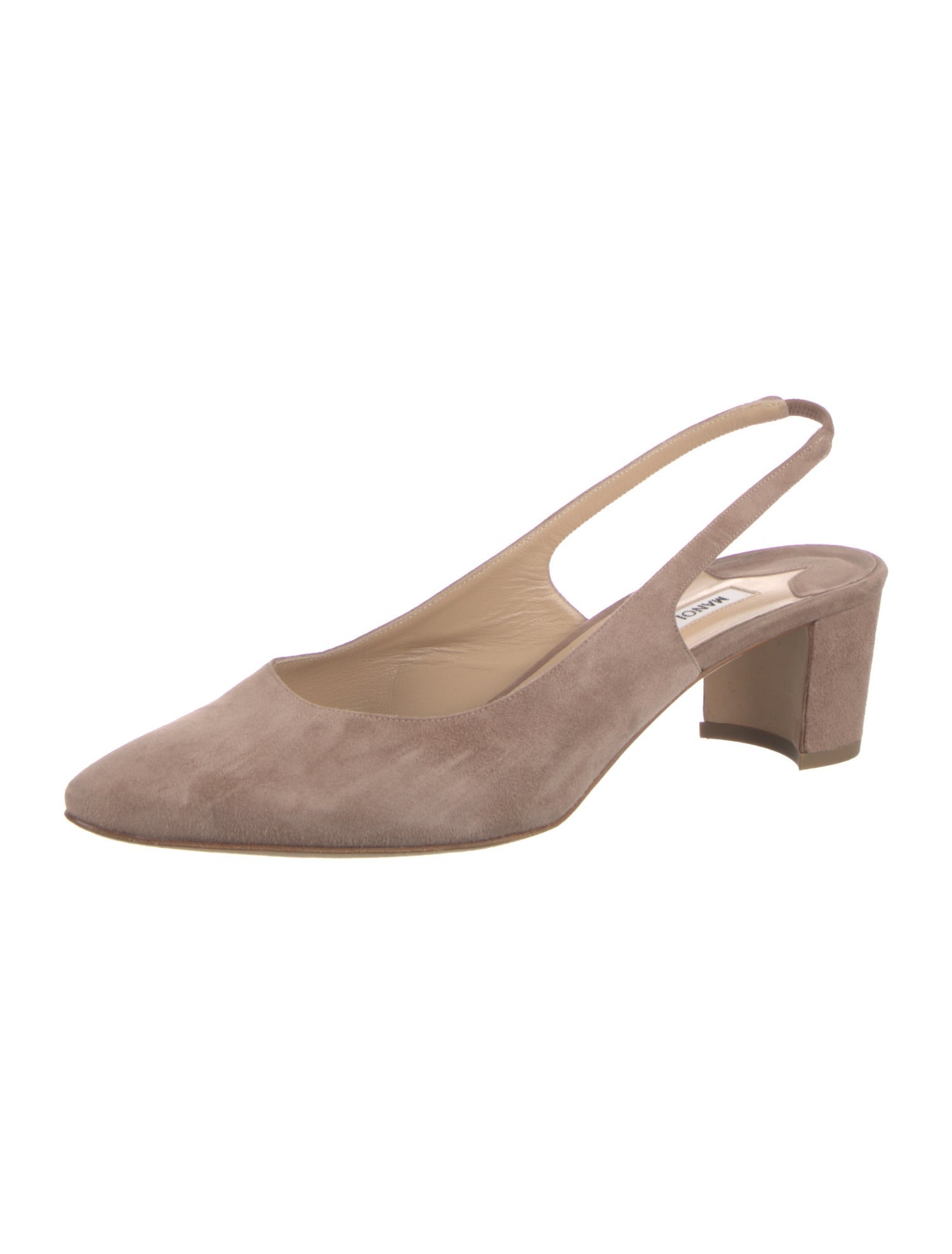 Manolo Blahnik Suede Slingback Pumps