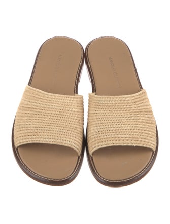 Manolo Blahnik Raffia Slides