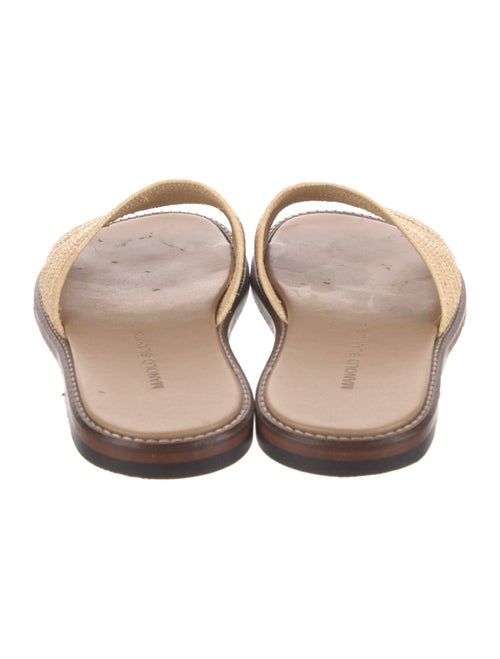 Manolo Blahnik Raffia Slides