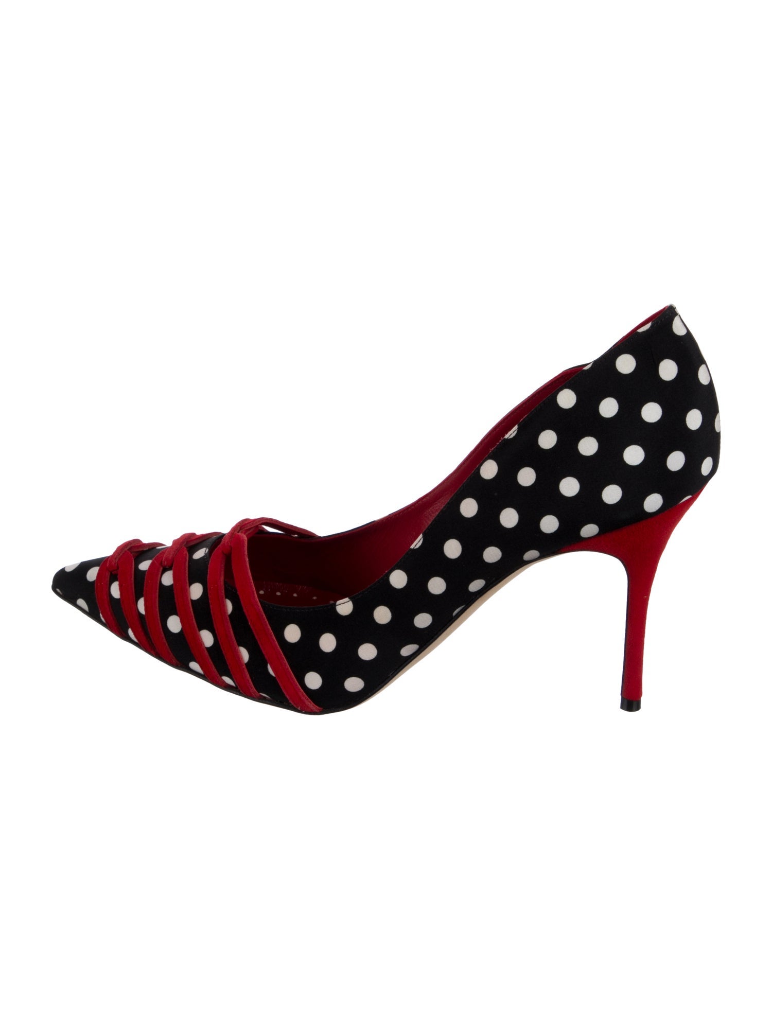 Manolo Blahnik Polka Dot Print Pumps