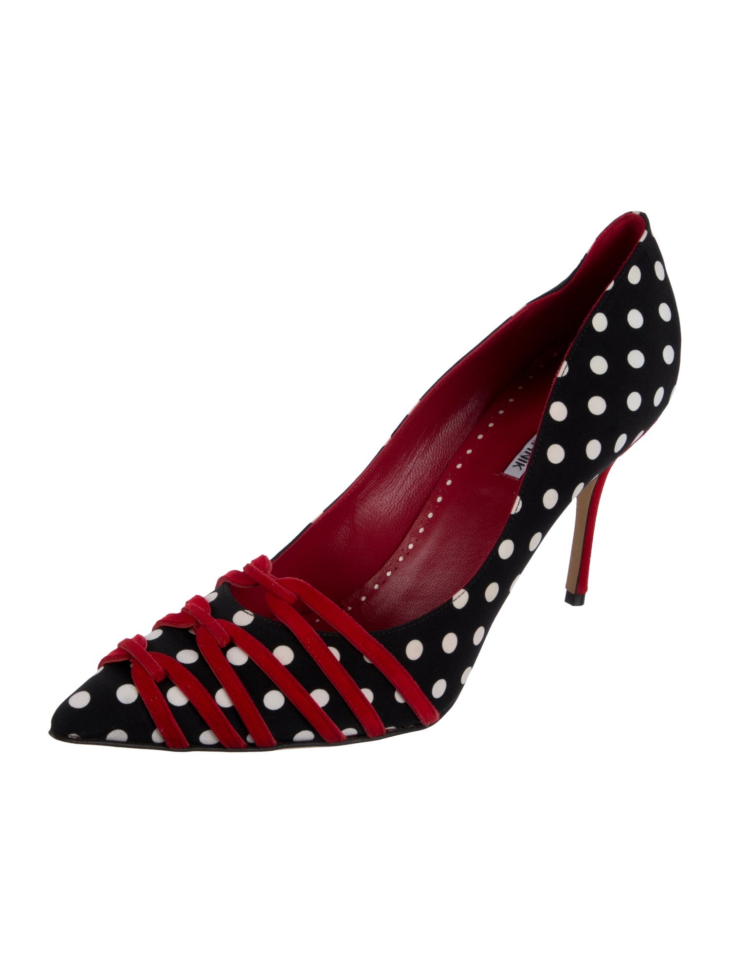 Manolo Blahnik Polka Dot Print Pumps