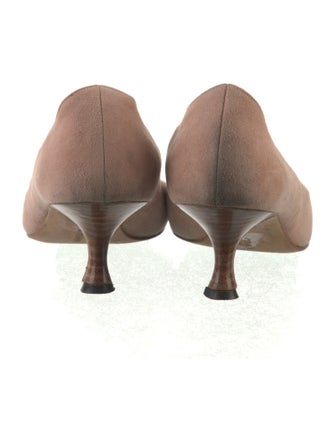 Manolo Blahnik Suede Bow Accents Pumps