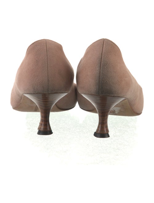 Manolo Blahnik Suede Bow Accents Pumps