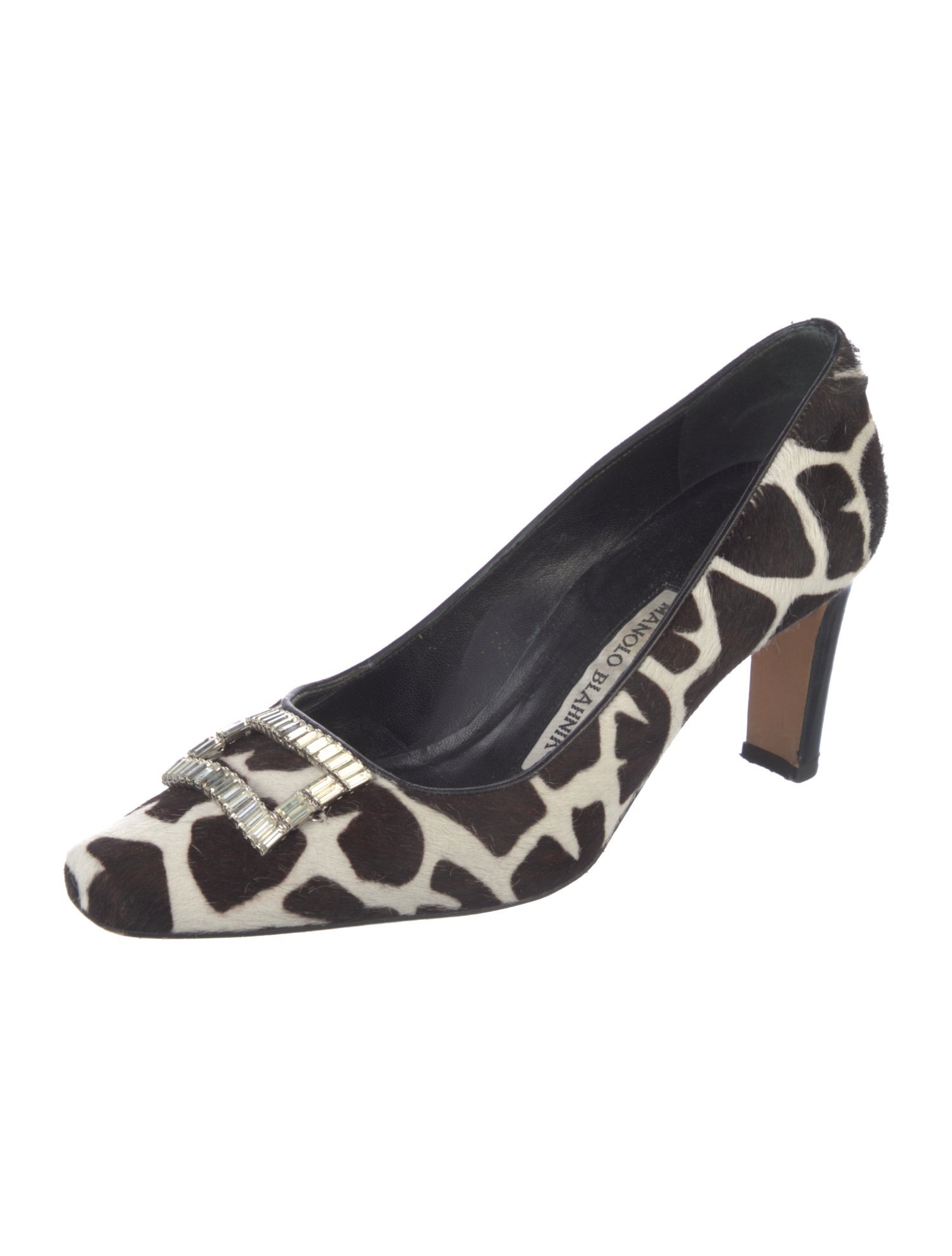 Manolo Blahnik Ponyhair Animal Print Pumps
