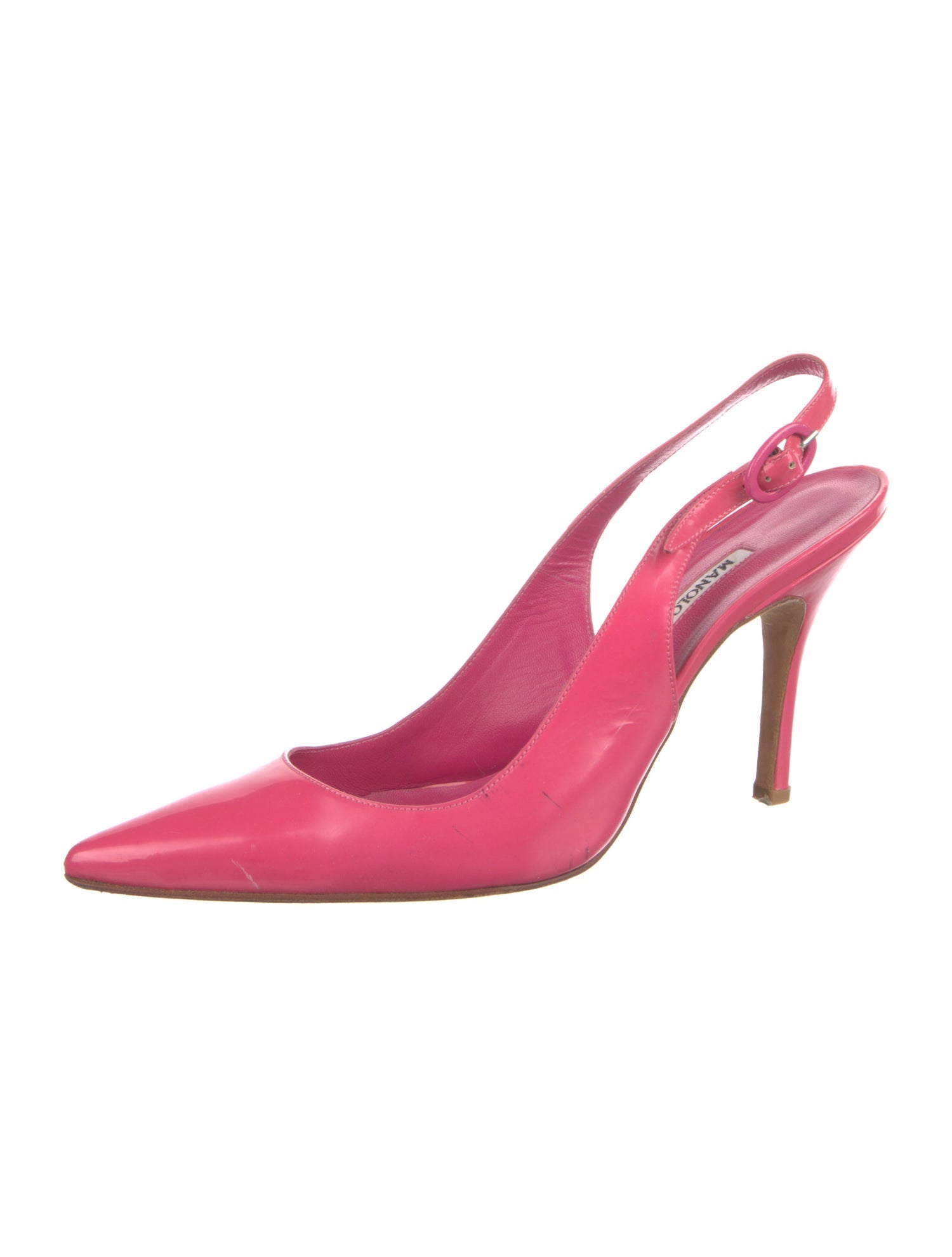 Manolo Blahnik Patent Leather Slingback Pumps