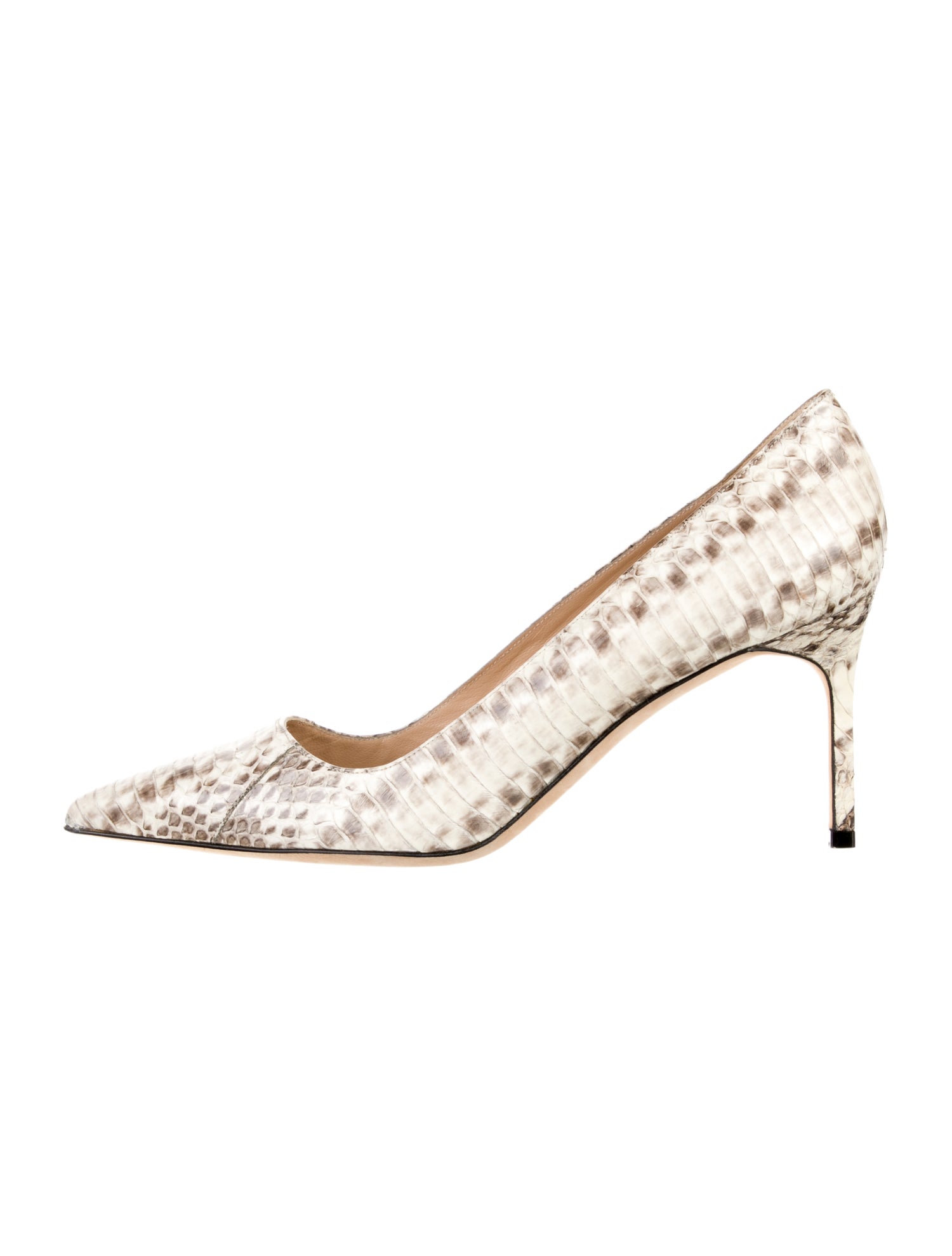 Manolo Blahnik Snakeskin Animal Print Pumps