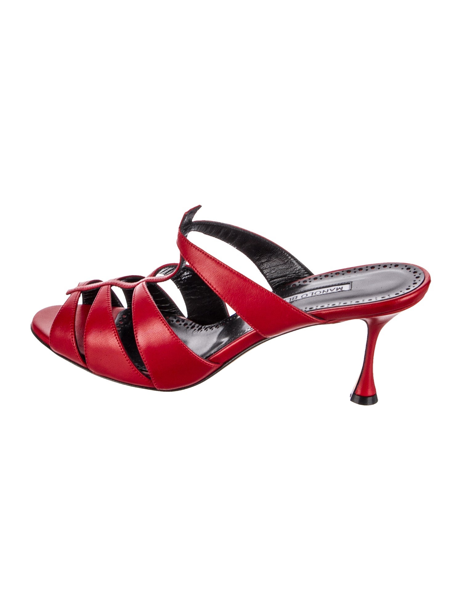 Manolo Blahnik Leather Slides