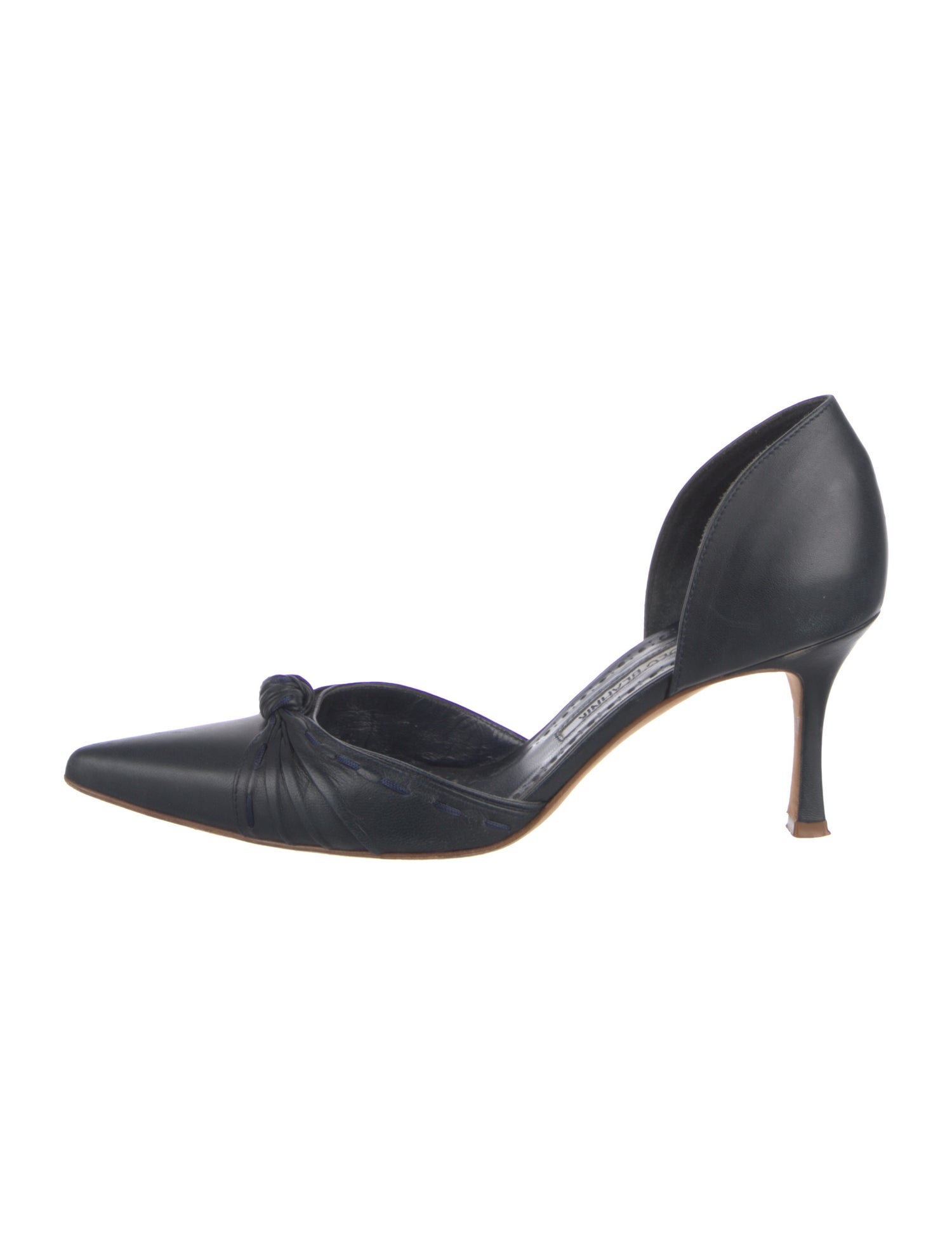Manolo Blahnik Leather D'Orsay Pumps