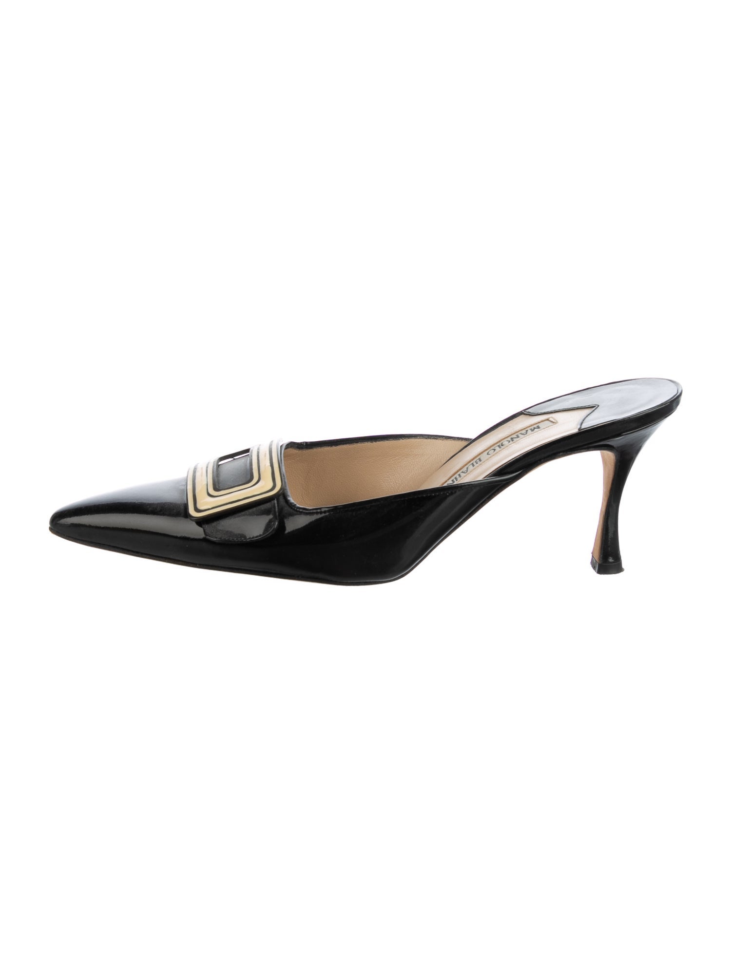 Manolo Blahnik Patent Leather Mules