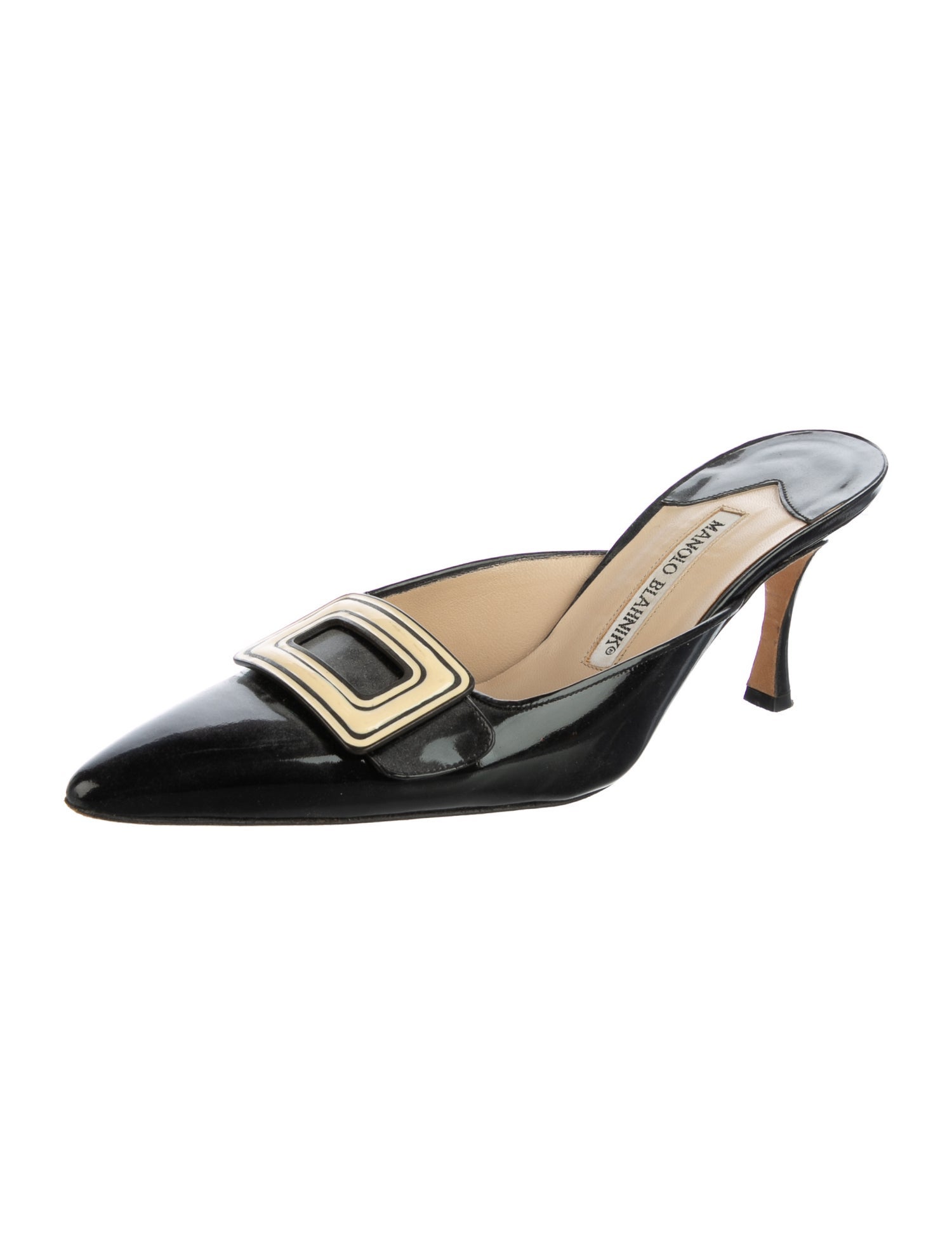 Manolo Blahnik Patent Leather Mules