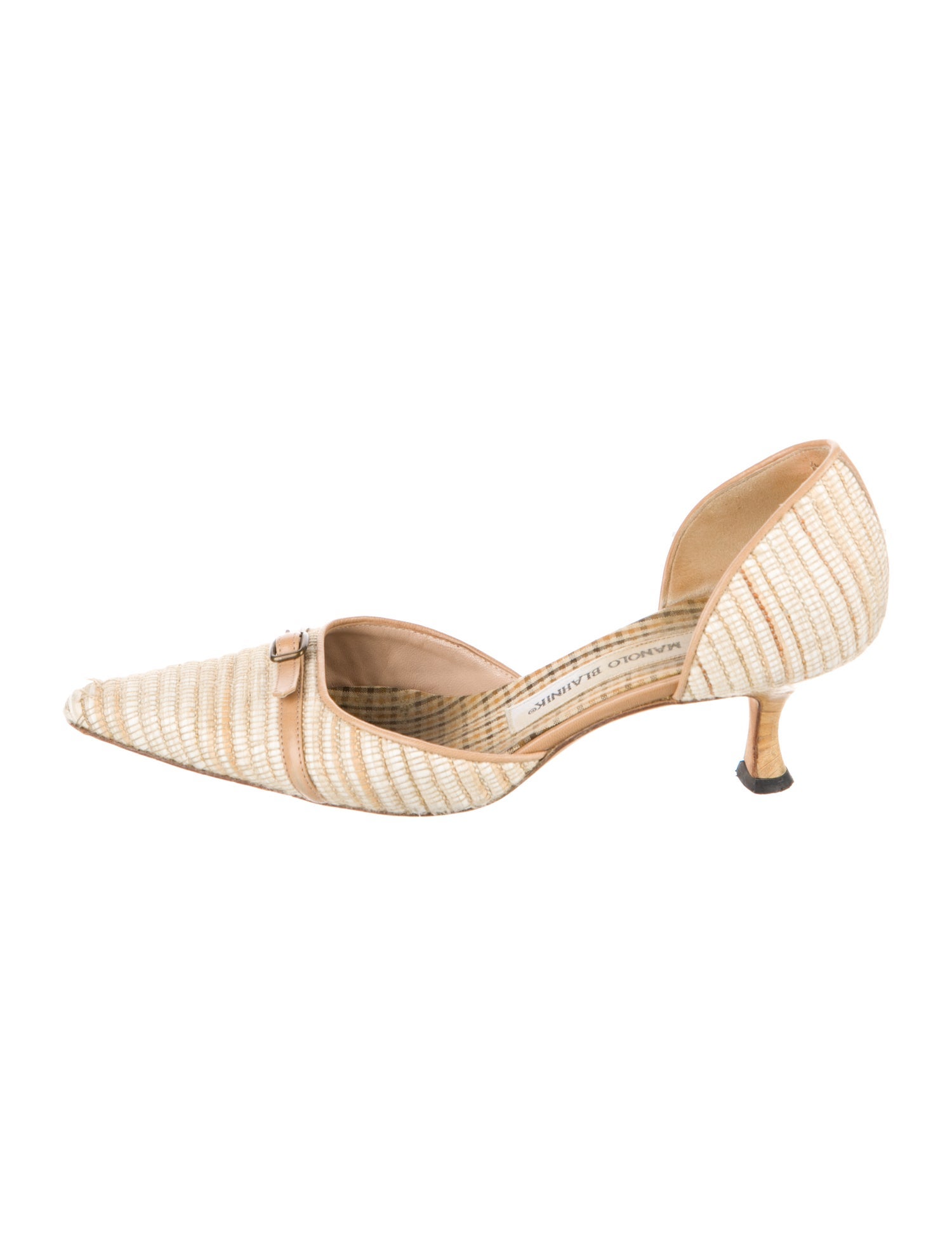 Manolo Blahnik Vintage Printed D'Orsay Pumps