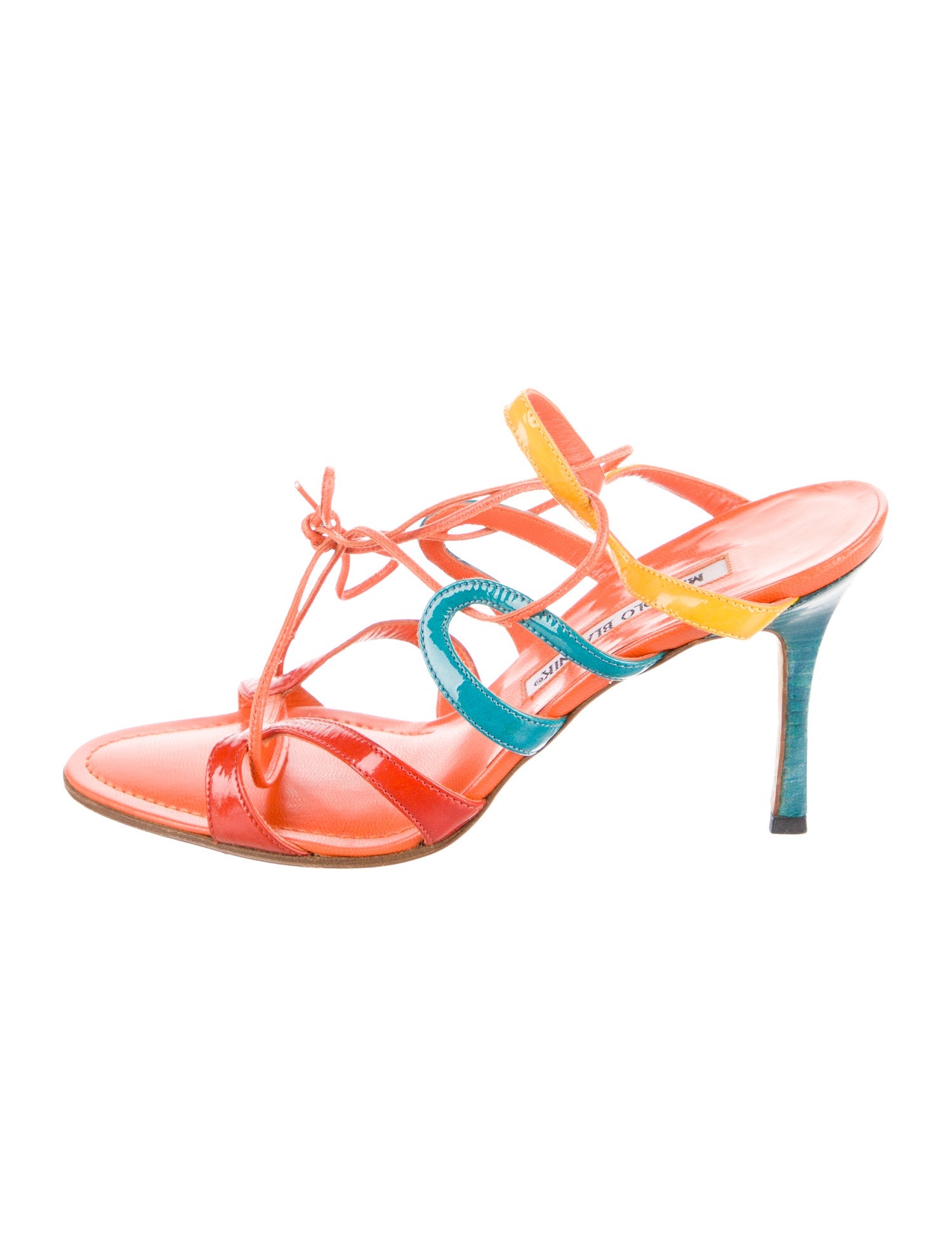 Manolo Blahnik Patent Leather Slides