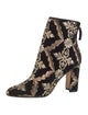 Manolo Blahnik Velvet Floral Print Boots