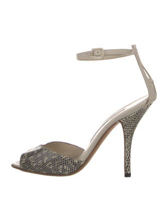 Manolo Blahnik Lizard Animal Print D'Orsay Pumps