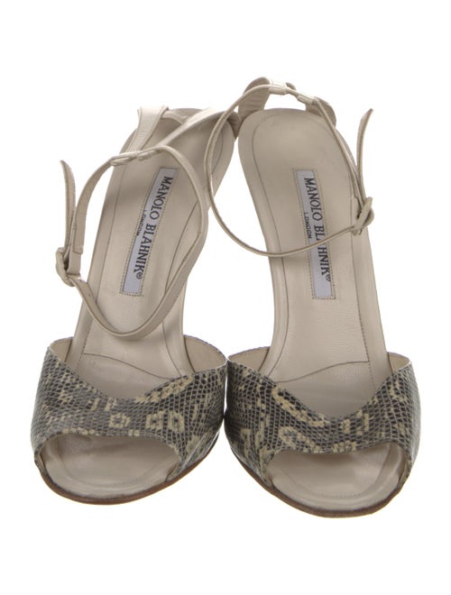 Manolo Blahnik Lizard Animal Print D'Orsay Pumps