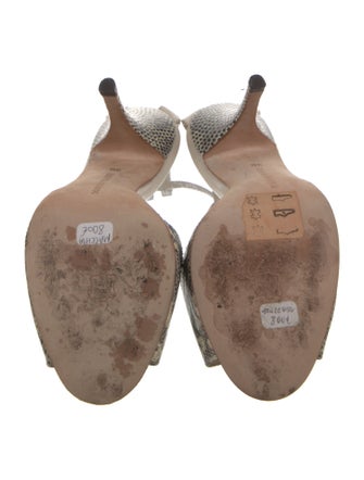 Manolo Blahnik Lizard Animal Print D'Orsay Pumps