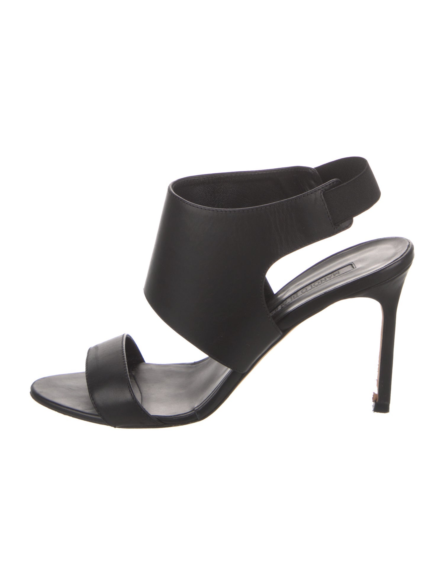 Manolo Blahnik Leather Slingback Sandals
