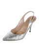 Manolo Blahnik Glitter Slingback Pumps