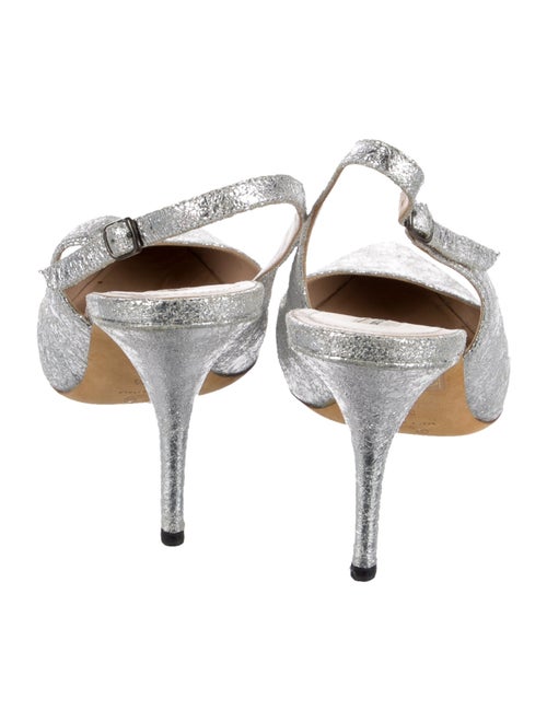 Manolo Blahnik Glitter Slingback Pumps