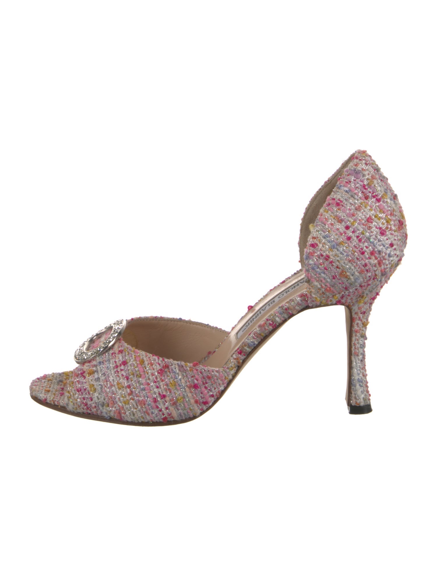 Manolo Blahnik Tweed Tweed Pattern D'Orsay Pumps