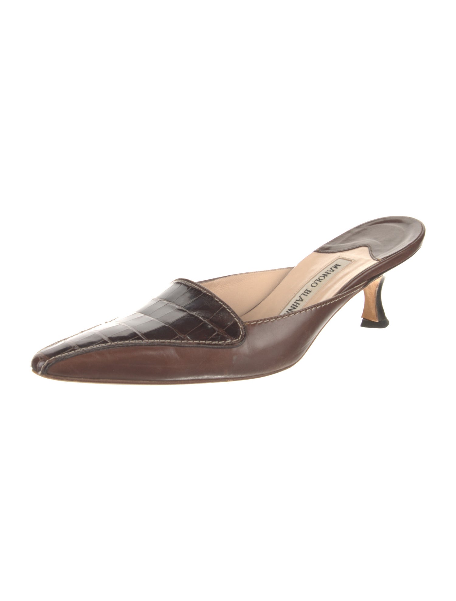 Manolo Blahnik Leather Mules