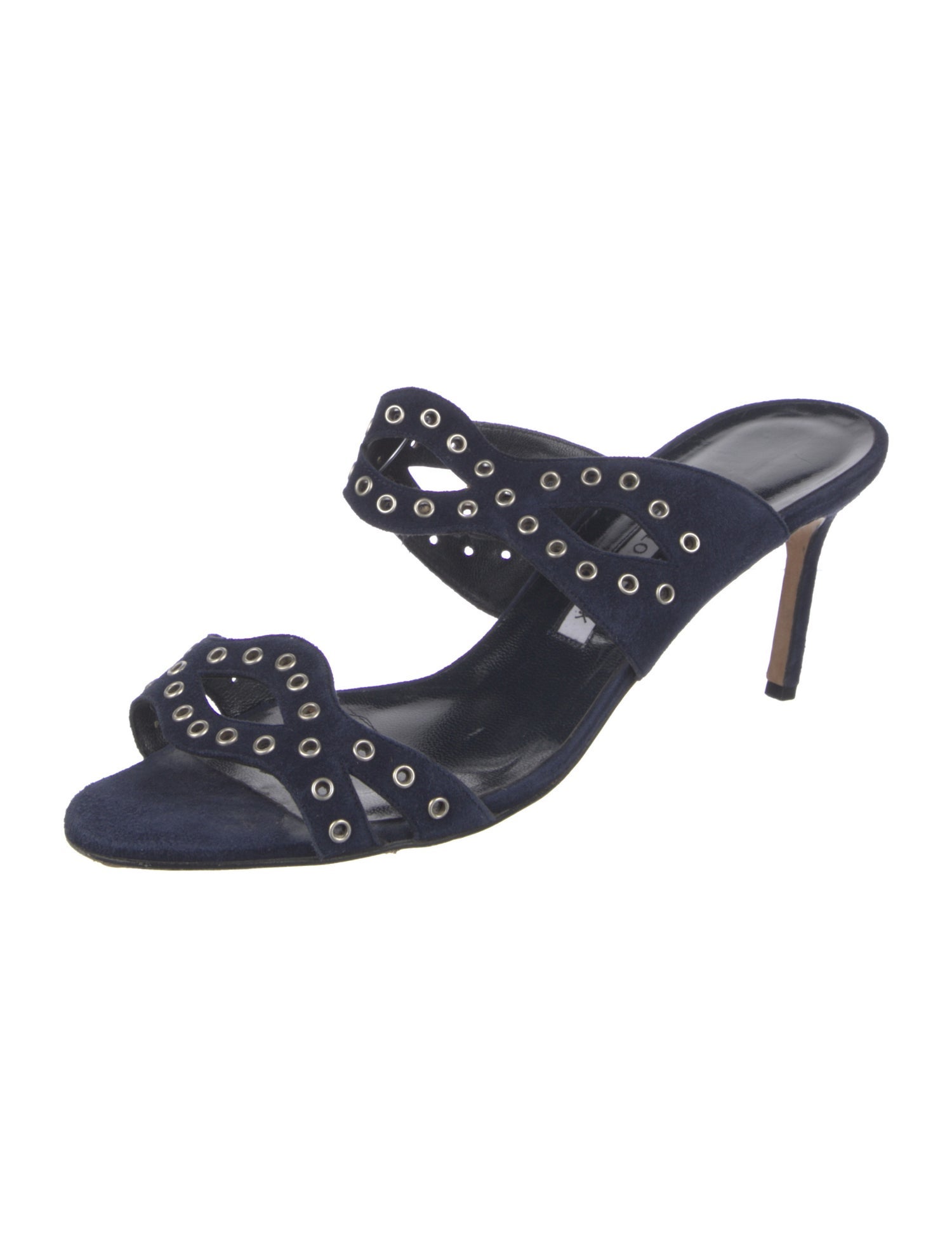 Manolo Blahnik Suede Slides