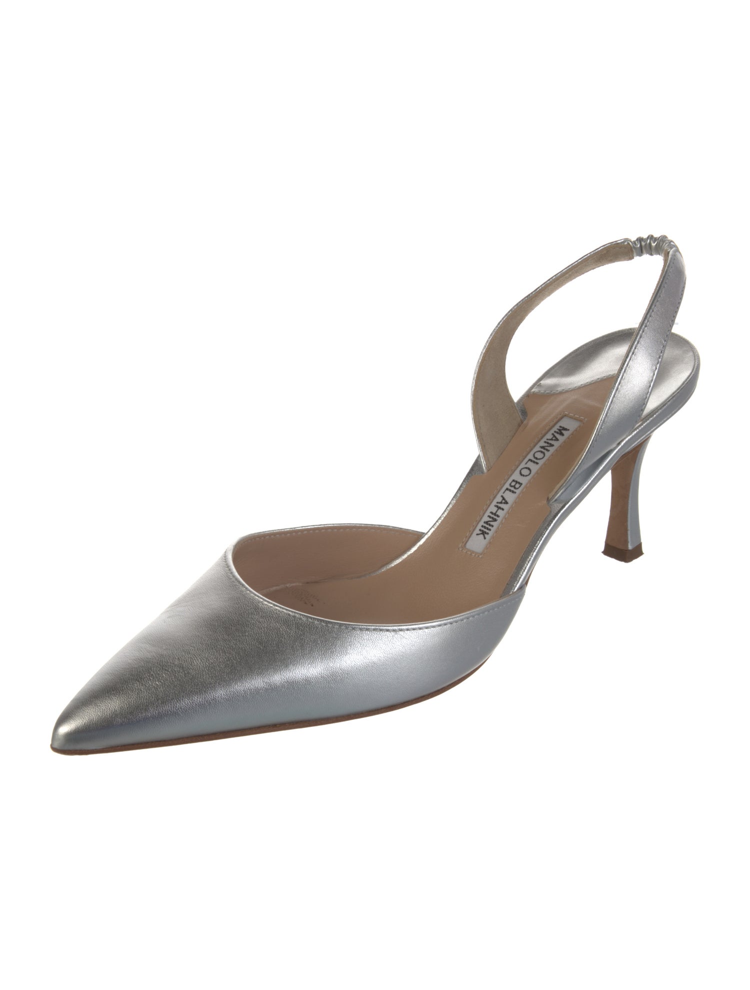 Manolo Blahnik Leather Slingback Pumps