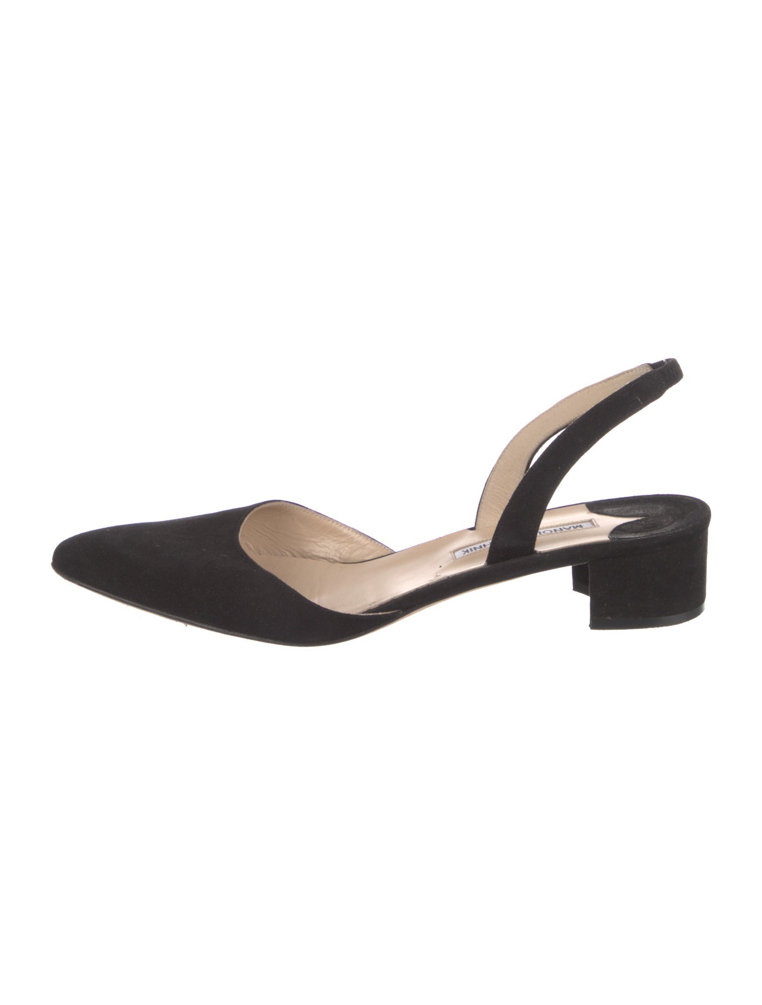 Manolo Blahnik Suede Slingback Pumps
