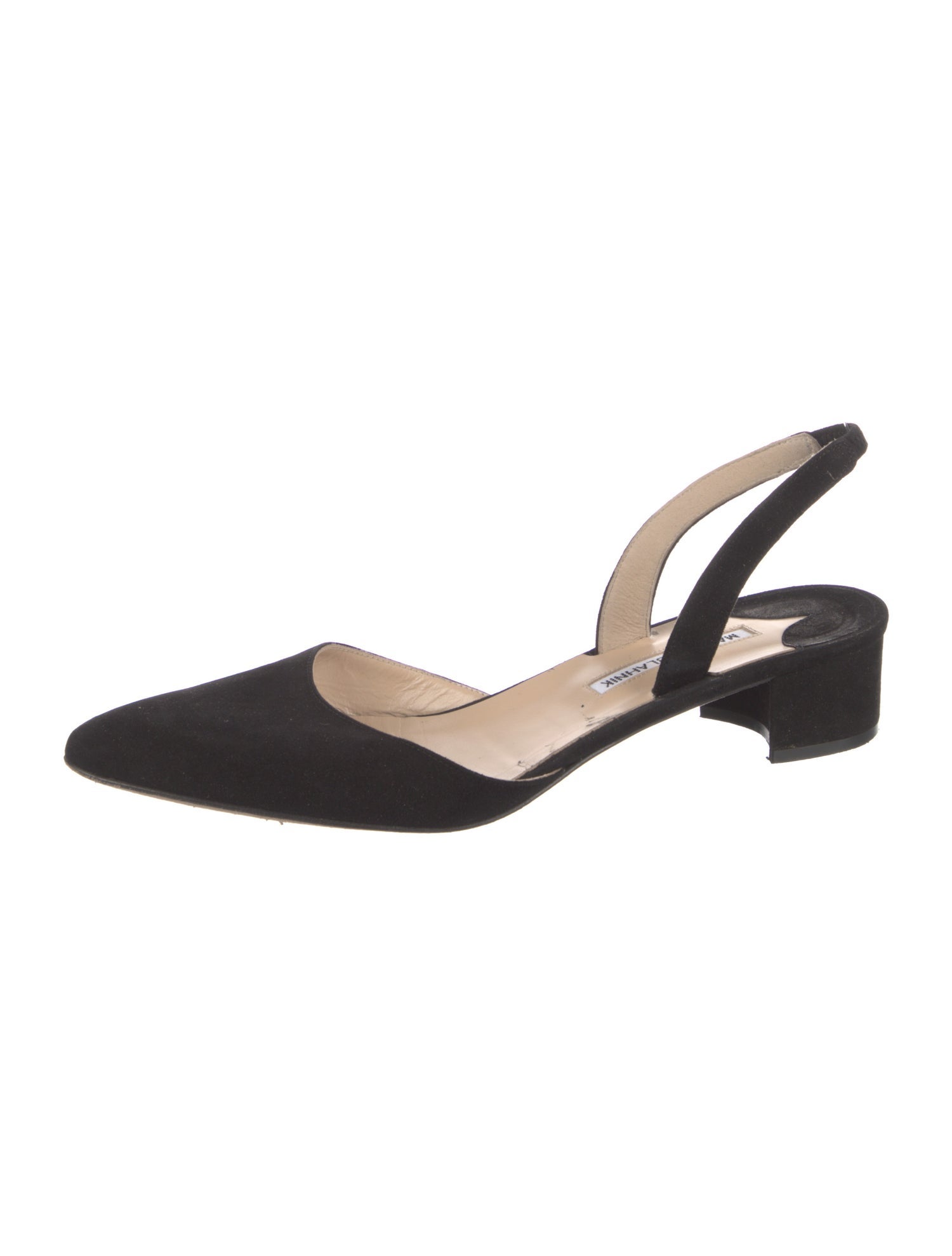 Manolo Blahnik Suede Slingback Pumps