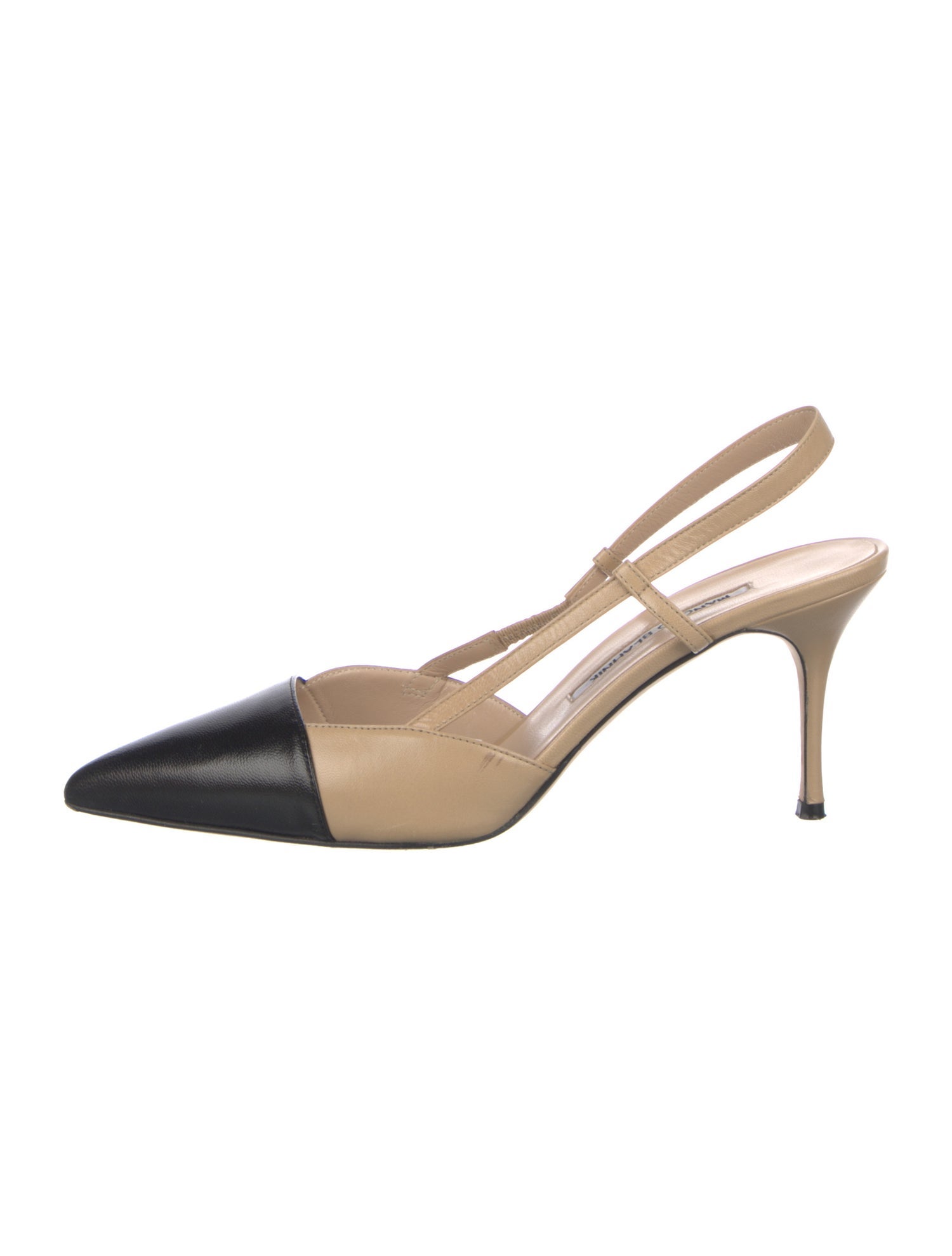 Manolo Blahnik Leather Slingback Pumps