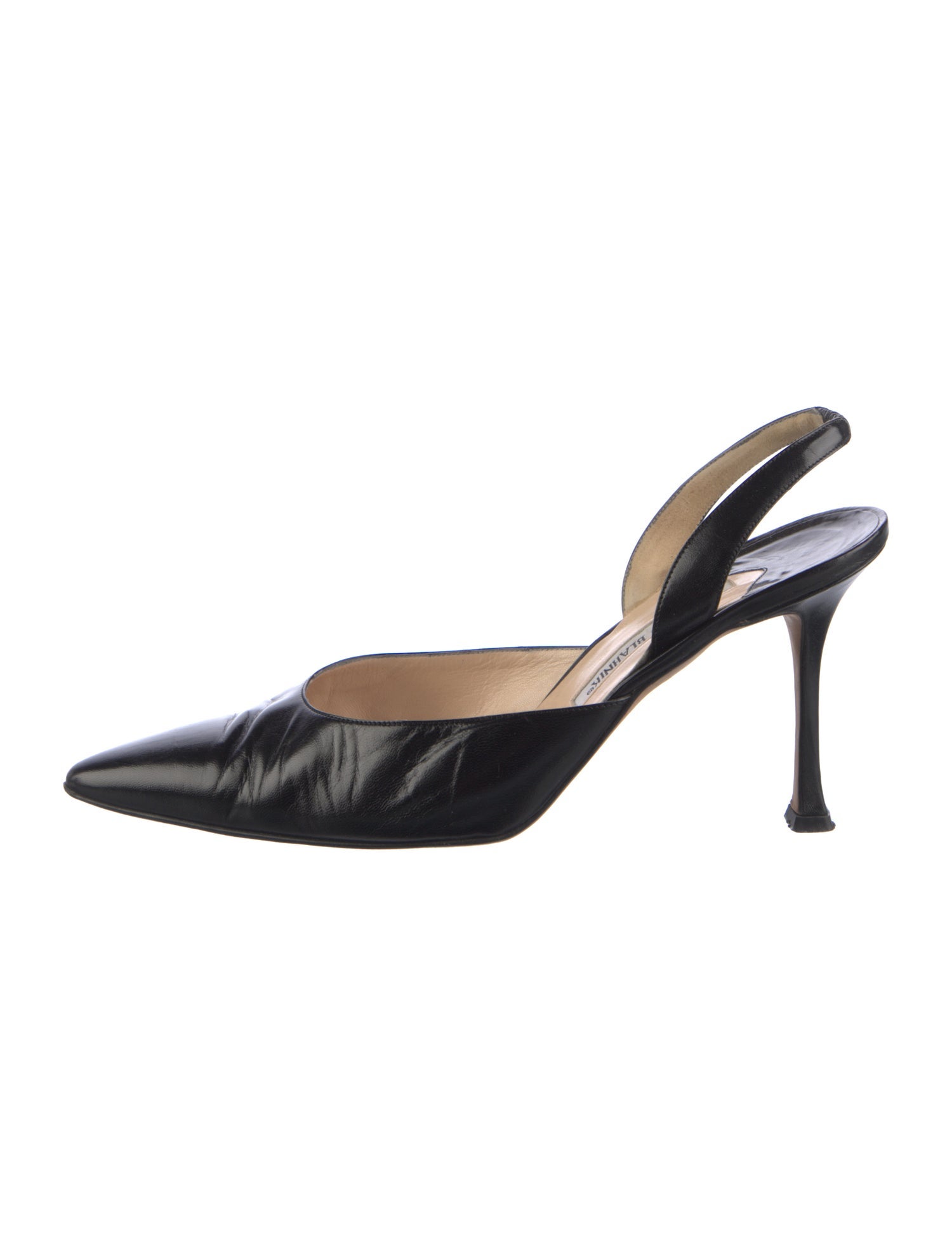 Manolo Blahnik Leather Slingback Pumps