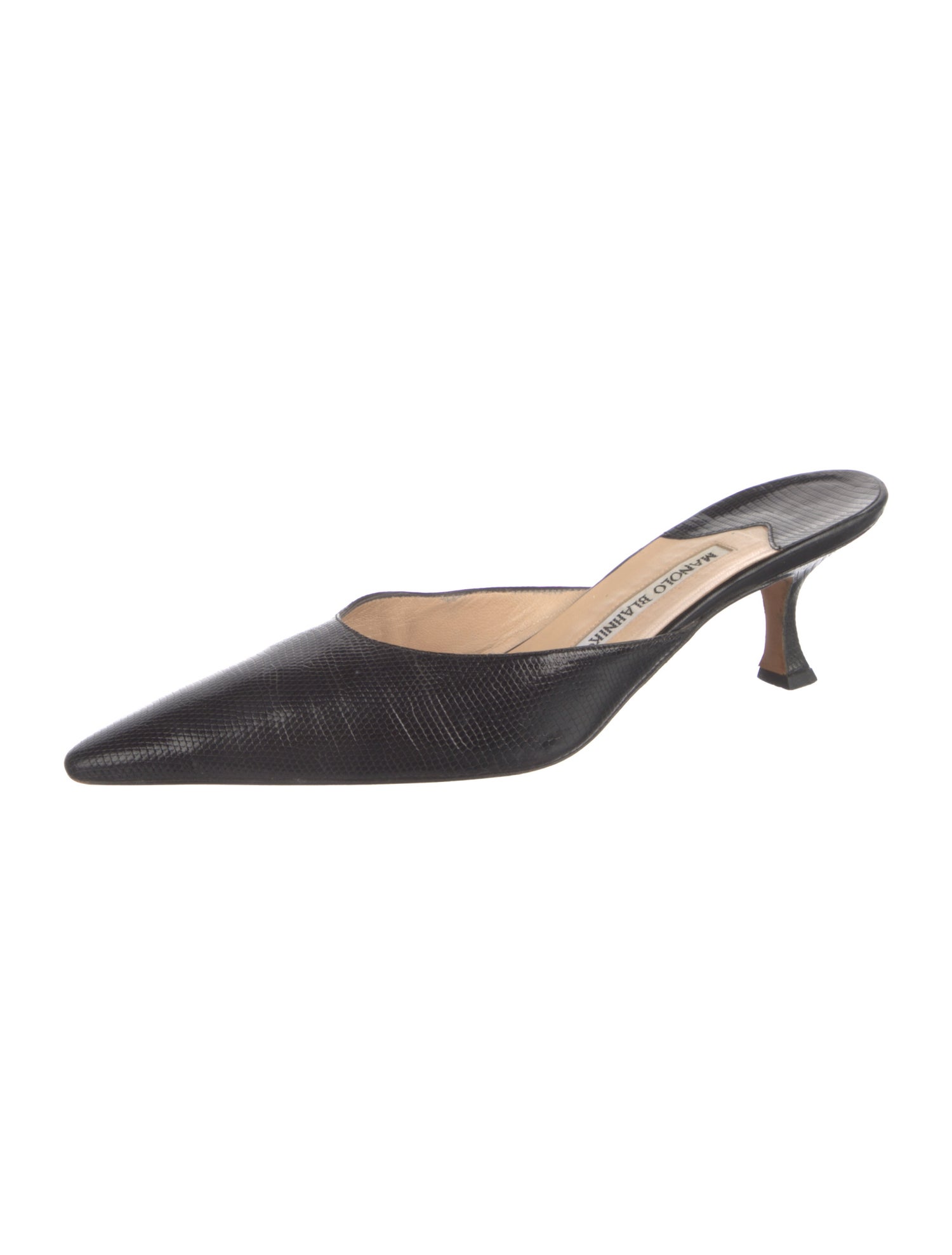 Manolo Blahnik Lizard Mules