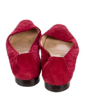 Manolo Blahnik Suede Animal Print Ballet Flats