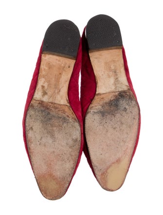 Manolo Blahnik Suede Animal Print Ballet Flats