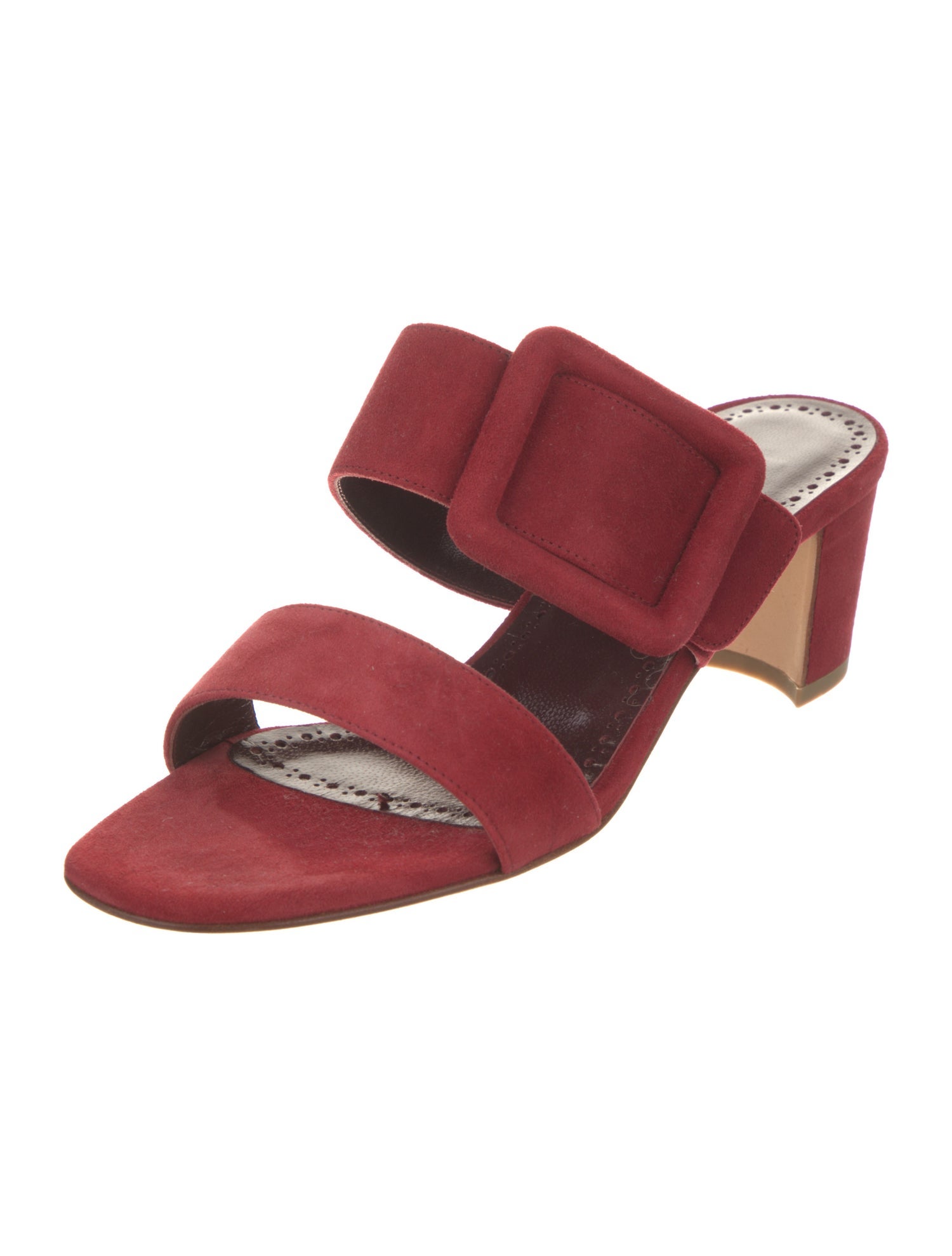 Manolo Blahnik Suede Slides