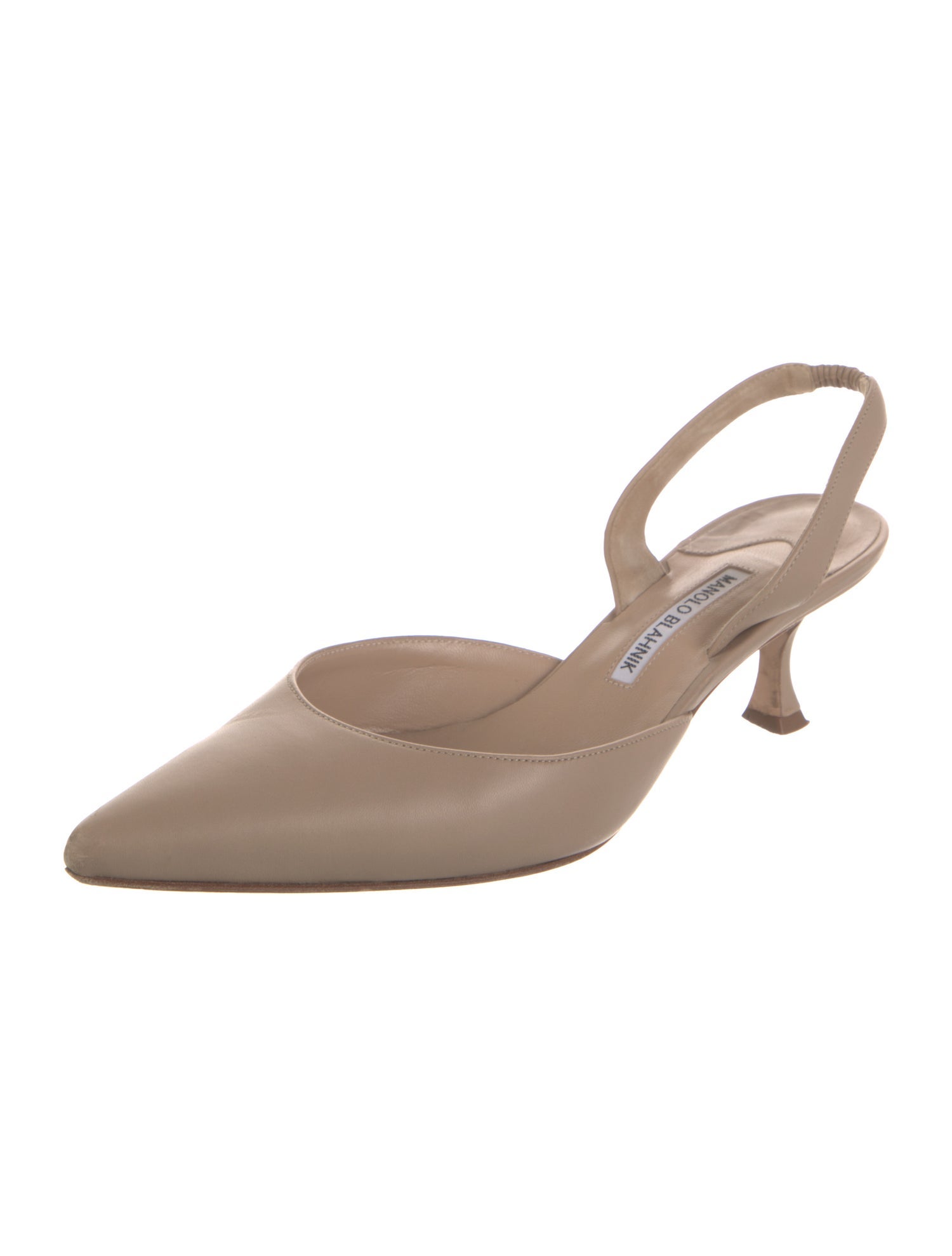 Manolo Blahnik Leather Slingback Pumps