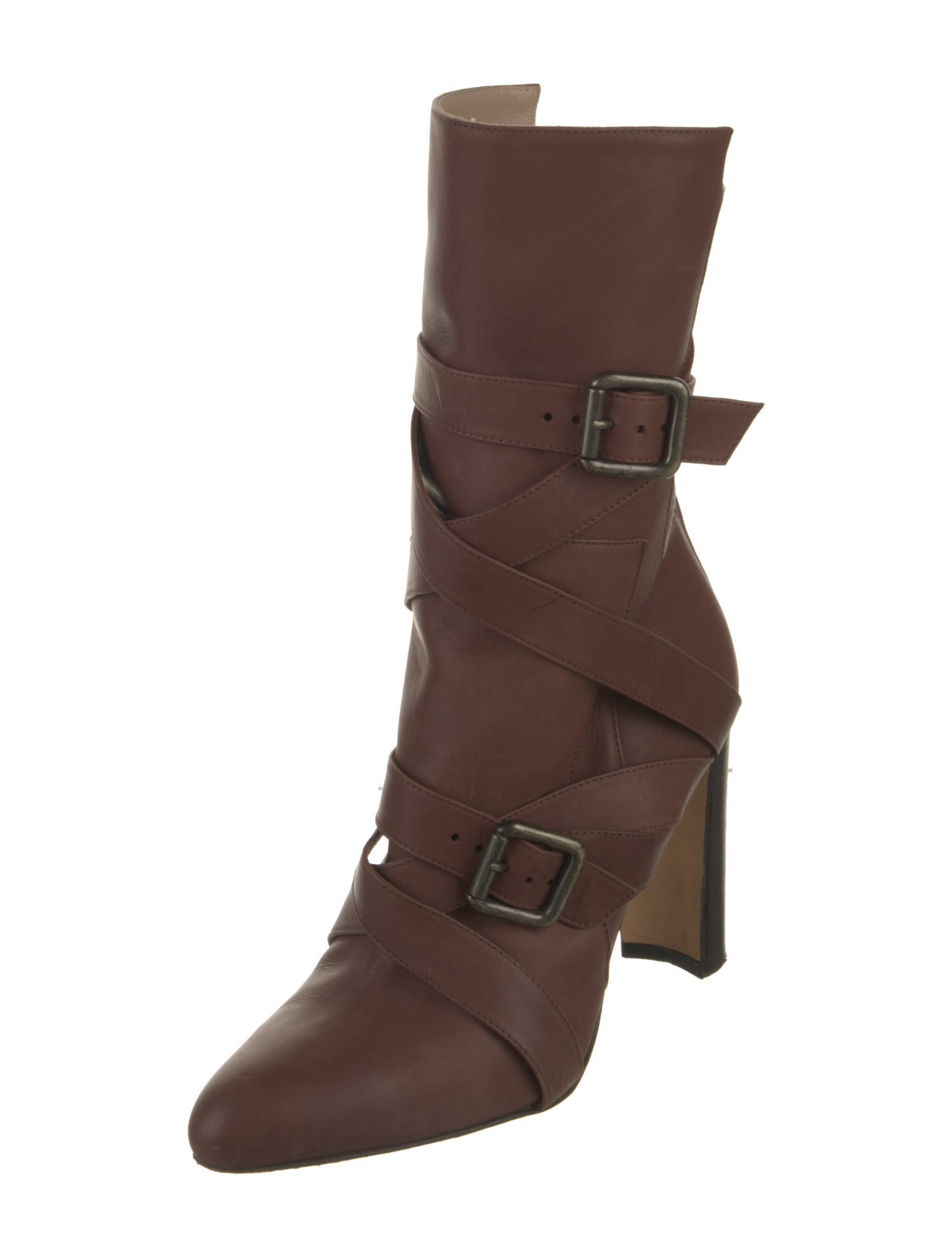 Manolo Blahnik Leather Sock Boots