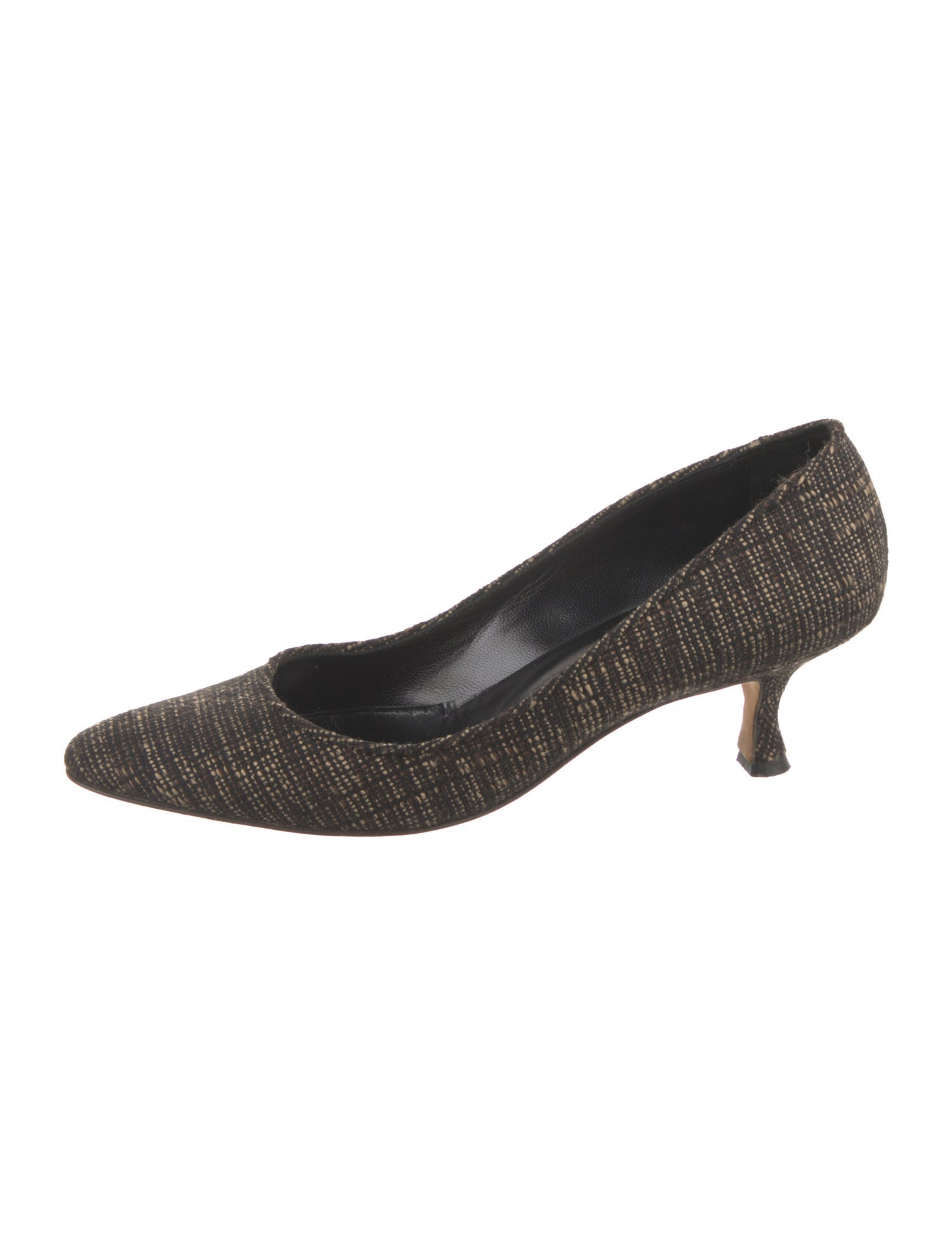 Manolo Blahnik Tweed Pattern Pumps