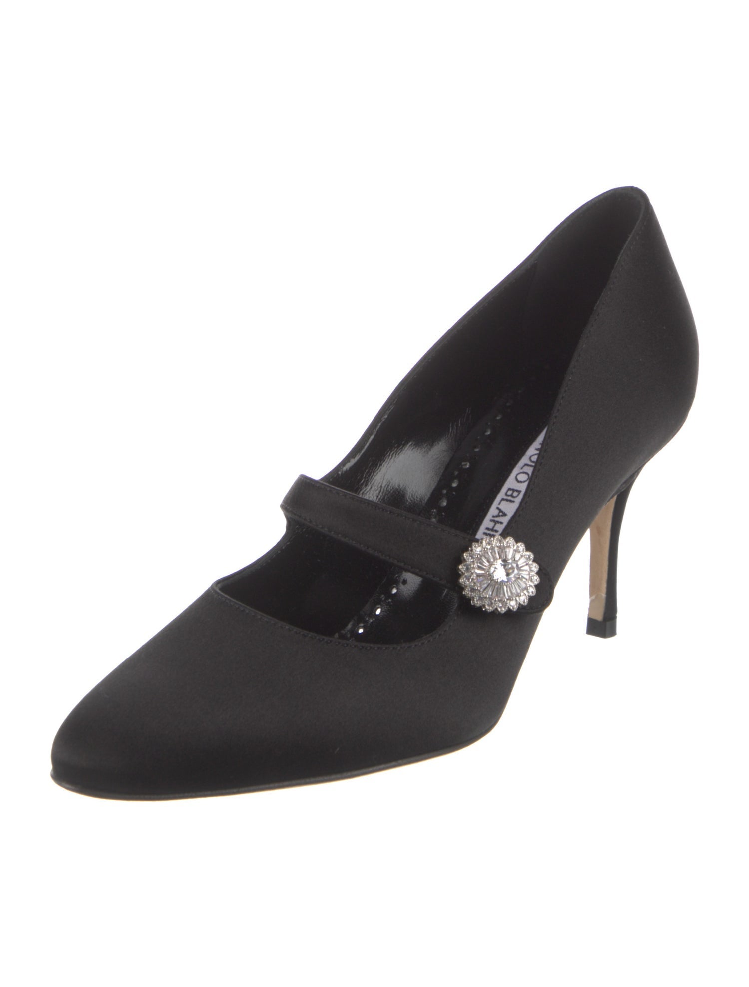 Manolo Blahnik Crystal Embellishments Pumps