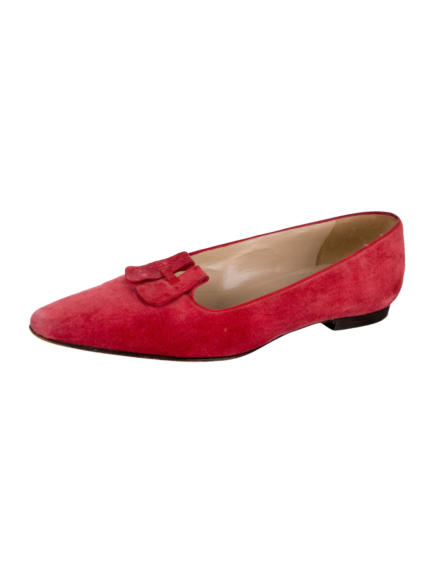 Manolo Blahnik Suede Ballet Flats