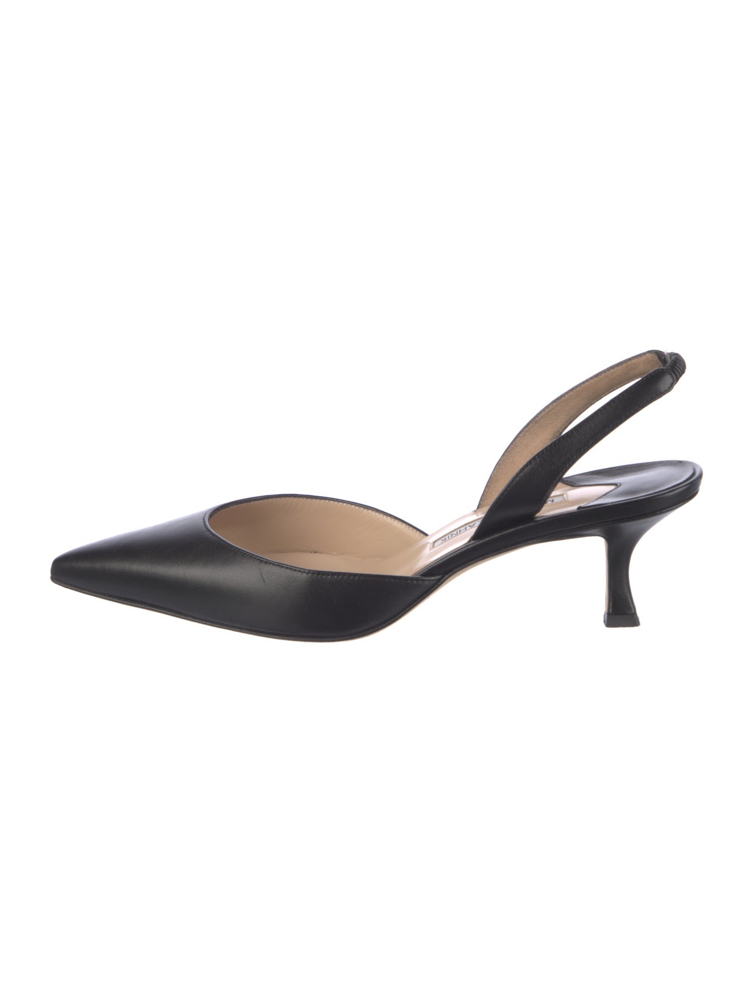Manolo Blahnik Leather Slingback Pumps