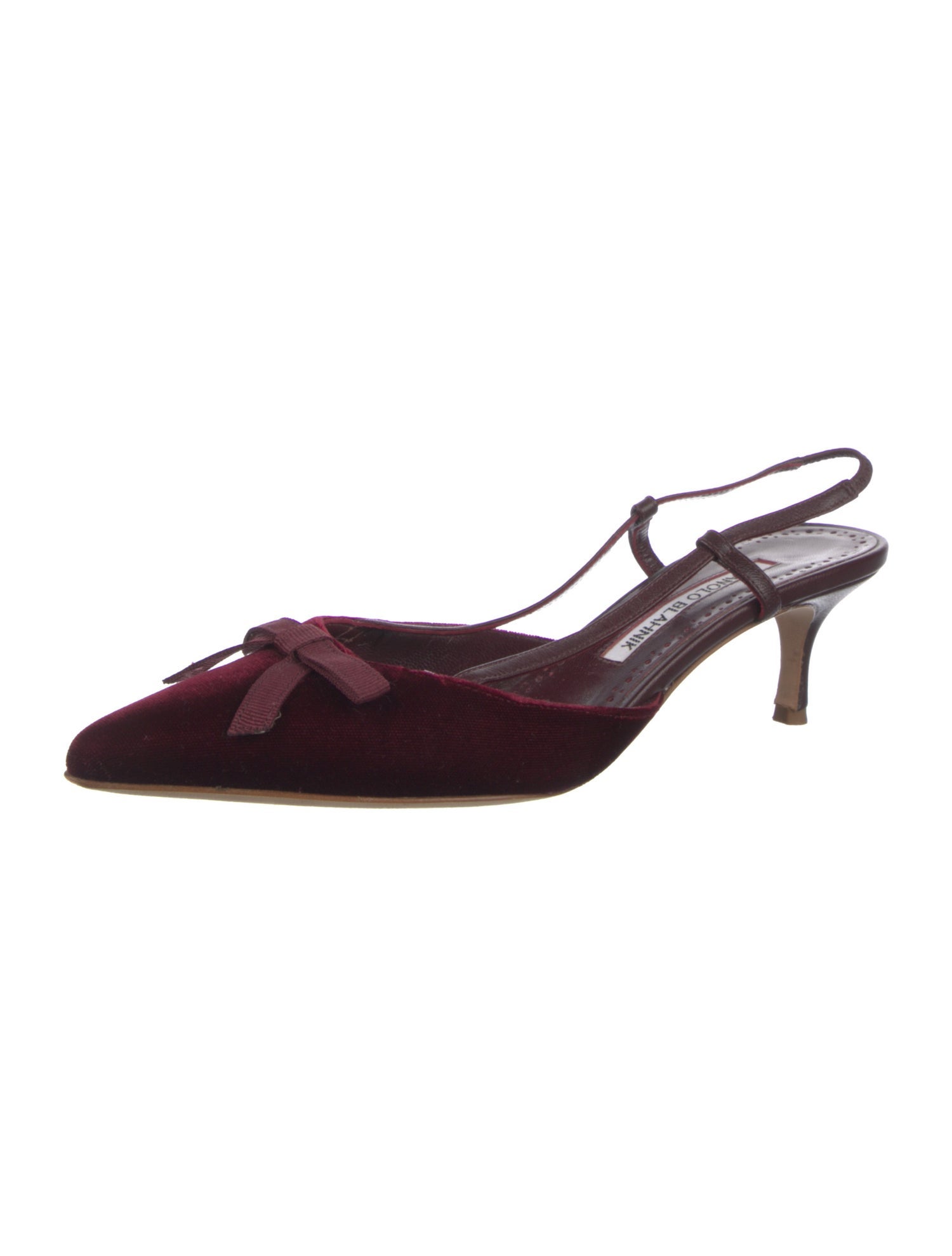 Manolo Blahnik Velvet Slingback Pumps