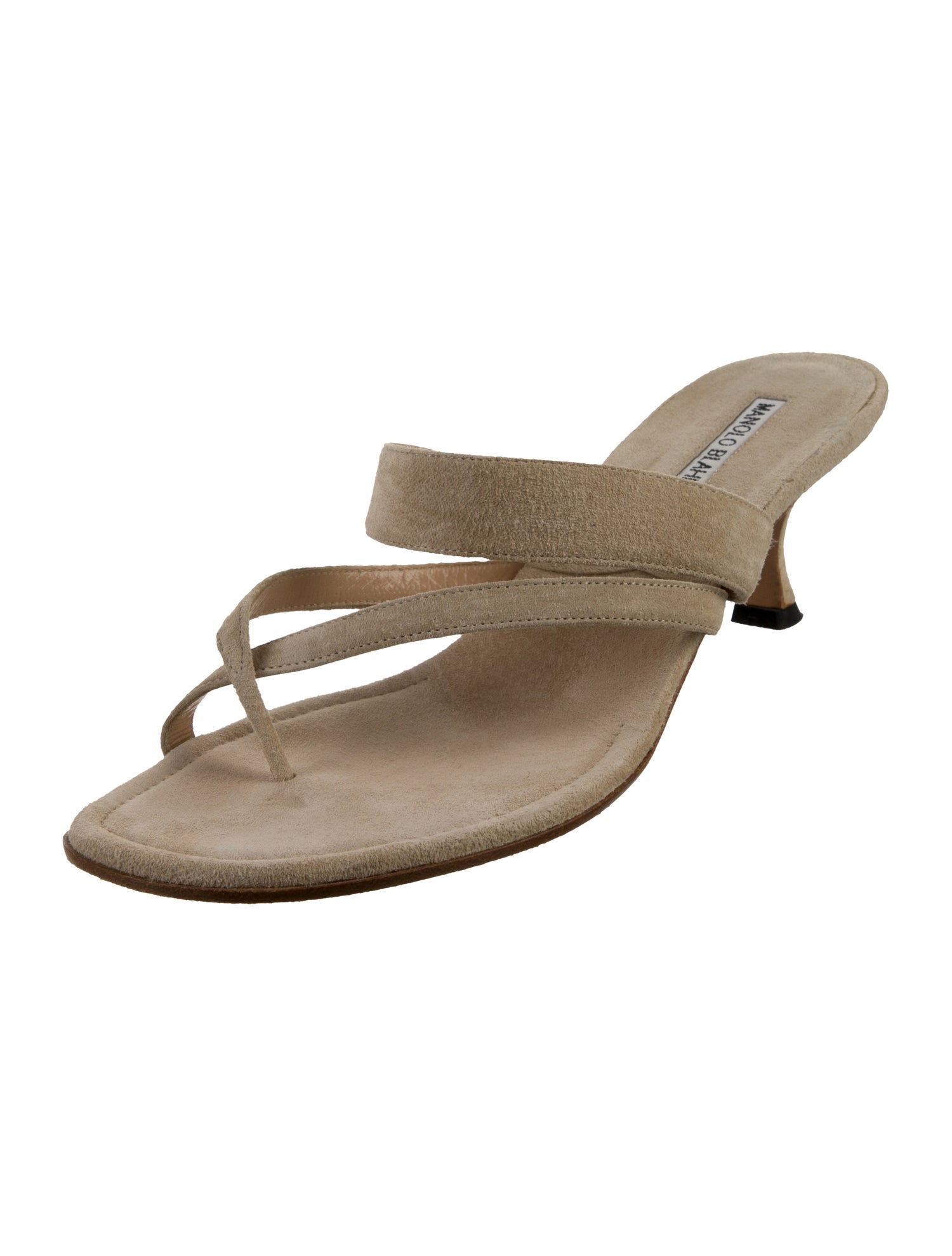 Manolo Blahnik Suede Slides